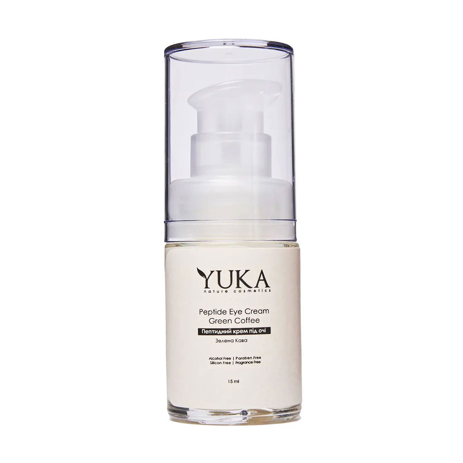 Пептидний крем для шкіри навколо очей Yuka Peptide Eye Cream Зелена кава, 15 мл